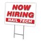 Signmission Now Hiring Nail Tech Yard Sign & Stake outdoor plastic coroplast window, C-1824 NAIL TECH C-1824 NAIL TECH - alternate 1